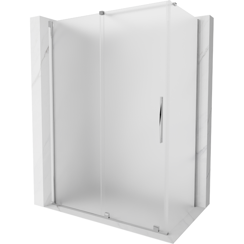 Mexen Velar cabina de duș glisantă 160 x 80 cm, înghețat, crom - 871-160-080-31-01