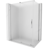 Mexen Velar cabina de duș glisantă 160 x 80 cm, înghețat, crom - 871-160-080-31-01