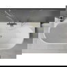Mexen Oval+ cadă de sine stătătoare opusă peretelui 170 x 80 cm, albă, refulare aurie șlefuită - 52681708000-55