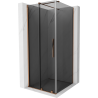 Mexen Velar cabină de duș culisantă 90 x 90 cm, grafit, aur roz - 871-090-090-41-60