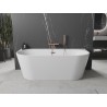 Mexen Oval+ cadă de sine stătătoare perete 170 x 80 cm, albă, preaplin aur roz - 52681708000-60