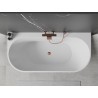 Mexen Oval+ Szabadon álló falhoz illeszkedő kád 170 x 80 cm, fehér, rózsaarany túlfolyóval - 52681708000-60