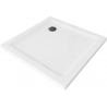 Mexen Flat négyszögletes Slim zuhanytálca 70 x 70 cm, fehér, fekete szifon - 40107070B