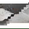 Mexen Oval+ cadă de baie independentă perete 170 x 80 cm, albă, preaplin cupru periat - 52681708000-65