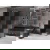 Mexen Velar cabină de duș glisantă 100 x 85 cm, grafit, aur roz - 871-100-085-41-60