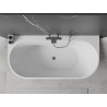 Mexen Oval+ Szabadon álló fali kád 170 x 80 cm, fehér, gun gray kefe átfedéssel - 52681708000-66