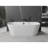 Mexen Oval+ cada freestanding, de perete, 170 x 80 cm, albă, preaplin negru - 52681708000-70