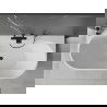 Mexen Oval+ cadă de sine stătătoare de perete 170 x 80 cm, albă, preaplin negru - 52681708000-70