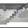 Mexen Oval+ cadă de sine stătătoare montată pe perete 170 x 80 cm, albă, preaplin gun metal - 52681708000-95