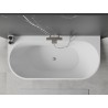 Mexen Oval+ szabadon álló, fali kád 170 x 80 cm, fehér, selyemfényű nikkel túlfolyóval - 52681708000-97