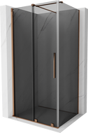 Mexen Velar cabină de duș cu uși glisante 140 x 90 cm, grafit, aur roz - 871-140-090-41-60