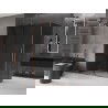 Mexen Velar tolóajtós zuhanykabin 140 x 80 cm, grafit, rózsaarany - 871-140-080-41-60