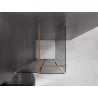 Mexen Velar cabină de duș glisantă 120 x 120 cm, grafit, cupru periat - 871-120-120-41-65