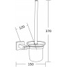 Mexen Vane fekete WC-kefe - 7020950-70