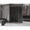 Mexen Velar cabină de duș glisantă 140 x 70 cm, grafit, cupru periat - 871-140-070-41-65