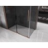 Mexen Velar cabină de duș glisantă 140 x 70 cm, grafit, cupru periat - 871-140-070-41-65