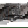 Mexen Velar csúsztatható zuhanykabin 140 x 85 cm, grafit, kefe-szélű réz - 871-140-085-41-65