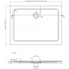 Mexen Flat téglalap alakú slim zuhanytálca  90 x 80 cm, Fehér, szifon Króm - 40108090