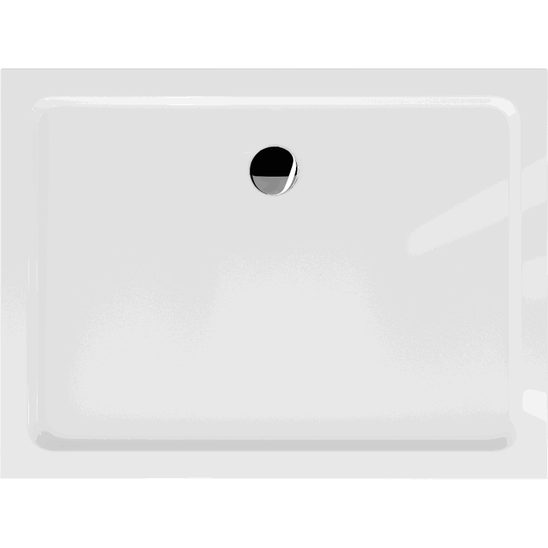 Mexen Flat téglalap alakú slim zuhanytálca 90 x 80 cm, fehér, króm szifon - 40108090