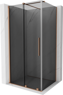 Mexen Velar cabină de duș glisantă 140 x 100 cm, grafit, cupru periat - 871-140-100-41-65