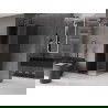 Mexen Velar cabină de duș glisantă 100 x 100 cm, grafit, gri armat periat - 871-100-100-41-66