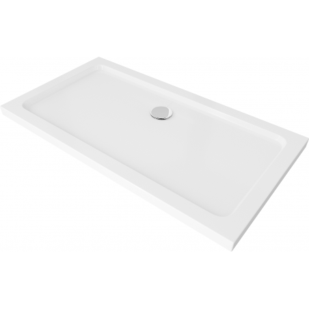 Mexen Flat brodzik dreptunghiular slim 120 x 70 cm, alb, sifon cromat - 40107012