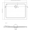 Mexen Flat téglalap alakú slim zuhanytálca  120 x 70 cm, Fehér, szifon Króm - 40107012
