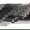Mexen Velar tolóajtós zuhanykabin 110 x 80 cm, grafit, szálcsiszolt gun gray - 871-110-080-41-66