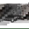 Mexen Velar tolóajtós zuhanykabin 110 x 80 cm, grafit, szálcsiszolt gun gray - 871-110-080-41-66