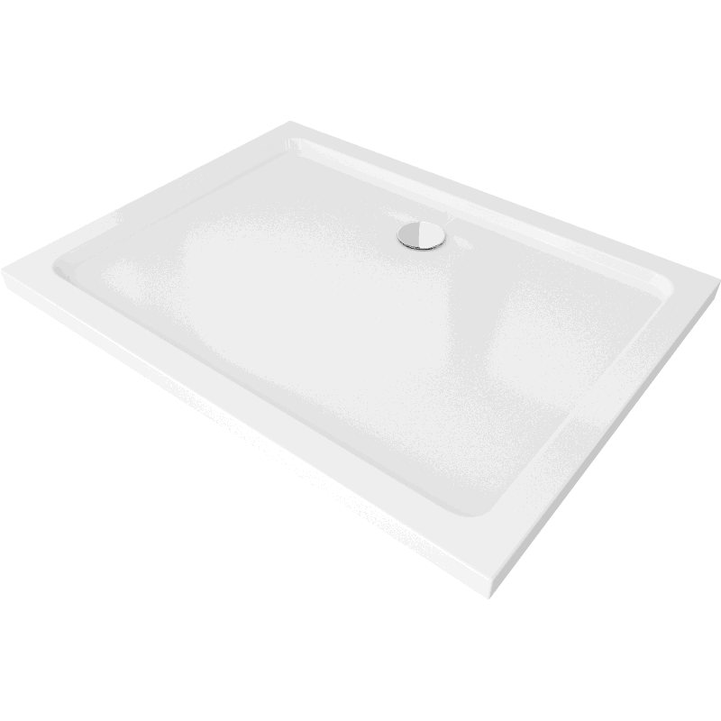 Mexen Flat téglalap alakú slim zuhanytálca  140 x 100 cm, Fehér, szifon Króm - 40101014