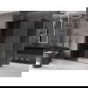Mexen Velar tolóajtós zuhanykabin 140 x 70 cm, grafit, kefe szürke - 871-140-070-41-66