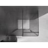 Mexen Velar 140 x 90 cm-es tolóajtós zuhanykabin, grafit, gun gray kefélt - 871-140-090-41-66