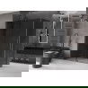 Mexen Velar tolóajtós 150 x 80 cm-es zuhanykabin, grafit, polírozott szürke - 871-150-080-41-66