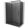 Mexen Velar cabină de duș culisantă 160 x 100 cm, grafit, gun gray periat - 871-160-100-41-66