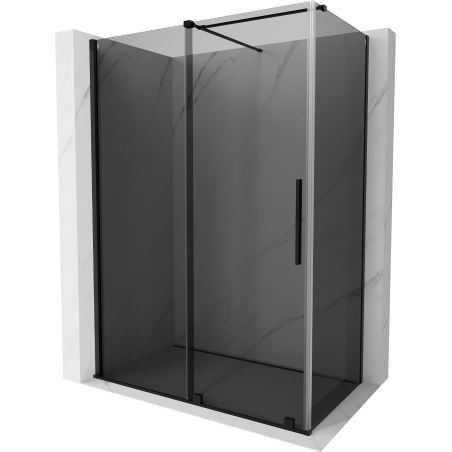 Mexen Velar cabină de duș glisantă 140 x 70 cm, grafit, neagră - 871-140-070-41-70