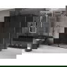 Mexen Velar cabină de duș glisantă 150 x 70 cm, grafit, negru - 871-150-070-41-70
