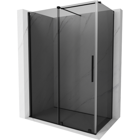 Mexen Velar cabina de duș glisantă 150 x 80 cm, grafit, neagră - 871-150-080-41-70