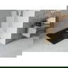 Mexen Flat négyzet alakú slim zuhanytálca  80 x 80 cm, Fekete, szifon Króm - 40708080