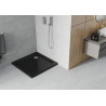 Mexen Flat recepție pătrată slim 80 x 80 cm, negru, sifon crom - 40708080