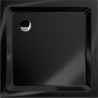 Mexen Flat recepție pătrată slim 80 x 80 cm, negru, sifon crom - 40708080