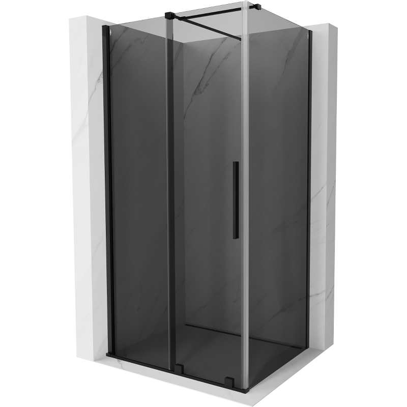 Mexen Velar cabină de duș culisantă 100 x 80 cm, grafit, neagră - 871-100-080-41-70