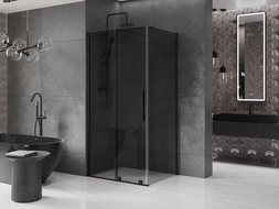 Mexen Velar cabină de duș glisantă 110 x 80 cm, grafit, negru - 871-110-080-41-70