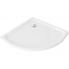 Mexen Flat brodzik semicircular slim 80 x 80 cm, alb, sifon crom - 41108080
