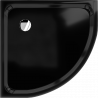 Mexen Flat duş tray semi-circular slim 90 x 90 cm, negru, sifon crom - 41709090