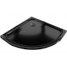 Mexen Flat cadă de duș semicirculară slim 80 x 80 cm, negru, sifon negru - 41708080B