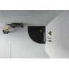 Mexen Flat brodzik semirotund slim 80 x 80 cm, negru, sifon auriu - 41708080G
