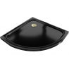 Mexen Flat cadă de duș semirotund slim 80 x 80 cm, negru, sifon auriu - 41708080G