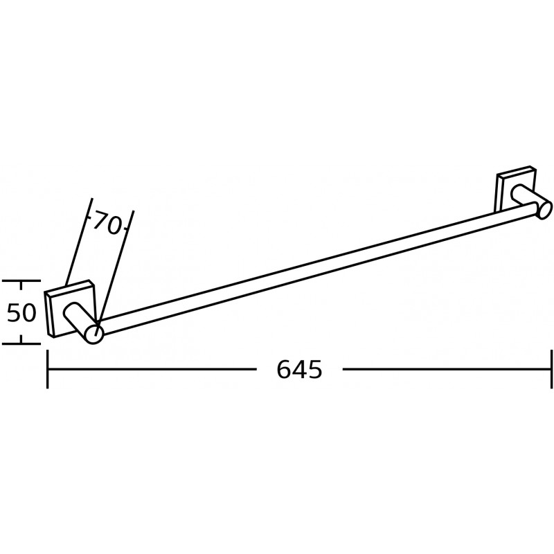 Mexen Rufo cuier pentru prosop, negru - 7050924-70