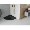 Mexen Flat félköríves slim zuhanytálca 70 x 70 cm, fekete, arany szifon - 41707070G