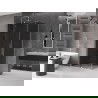 Mexen Velar tolóajtós zuhanykabin 120 x 80 cm, grafit, csiszolt nikkel - 871-120-080-41-97